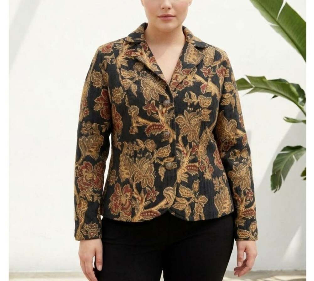 E.L.C.C. Baroque Tapestry Blazer in Moody Color Palette